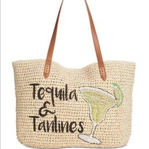 Inc tropical straw tote